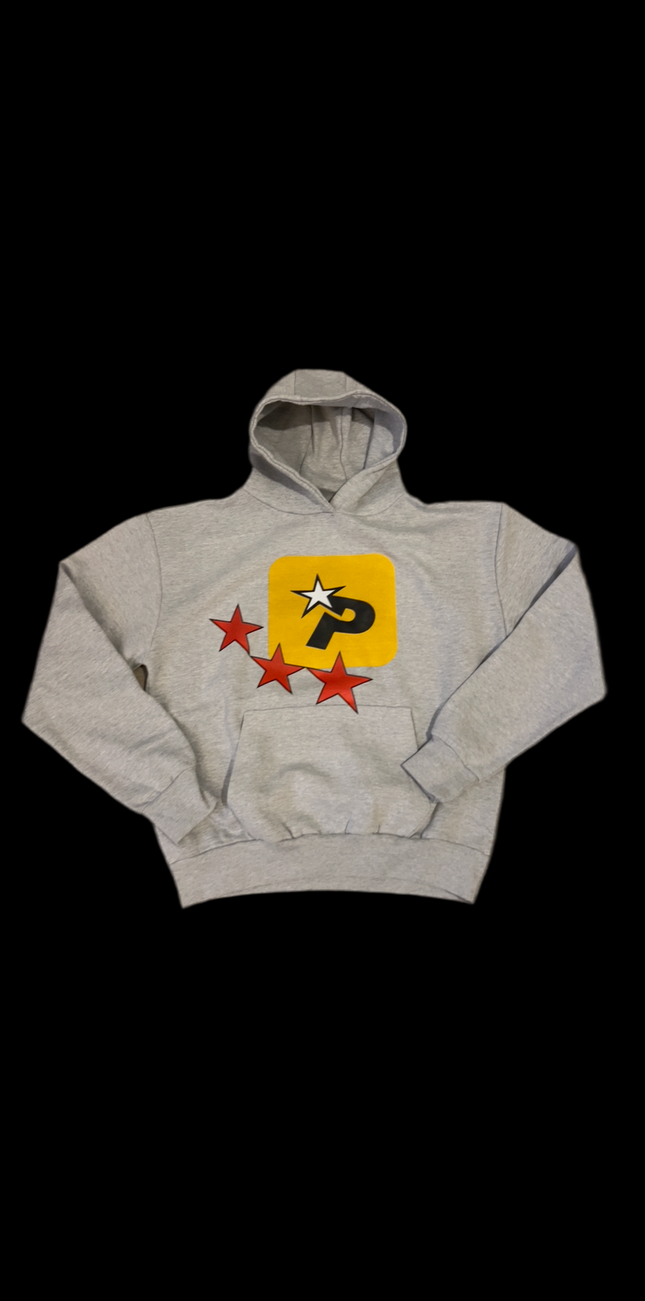 Hoodie P-Star Grey background black - Peur De Dormir